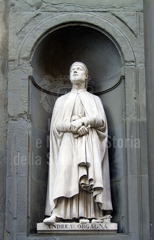 Statue of Andrea Orcagna,  the Uffizi Loggia, Florence.