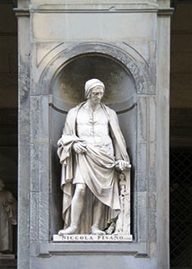 Statue of Nicola Pisano, the Uffizi Loggia, Florence.
