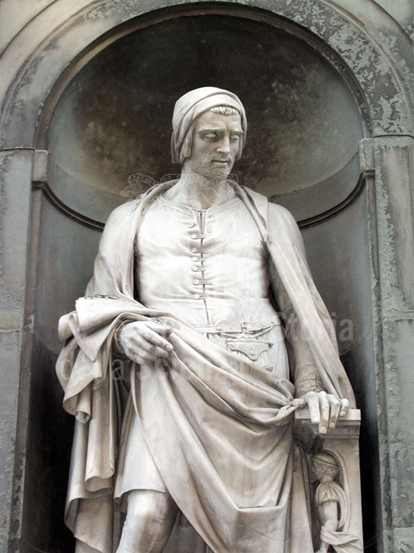 Statue of Nicola Pisano, the Uffizi Loggia, Florence.