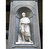 Statue of Donatello, the Uffizi Loggia, Florence.