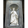 Statue of Dante Alighieri, the Uffizi Loggia, Florence.