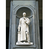 Statue of Niccol Macchiavelli, the Uffizi Loggia, Florence.