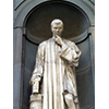 Statue of Niccol Macchiavelli,  the Uffizi Loggia, Florence.
