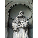 Statue of Galileo Galilei, the Uffizi Loggia, Florence.