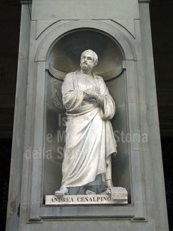 Statue of Andrea Cesalpino, the Uffizi Loggia, Florence.