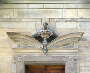 Mannerist door with bust. Loggiato degli Uffizi, Florence.