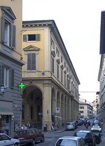 Facciata su via San Gallo dell'ex Ospedale di Bonifazio, Firenze.