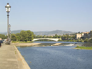 San Niccol Weir on the river Arno, Florence.