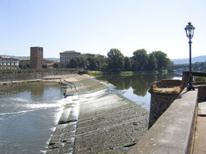 Pescaia di San Niccol sull'Arno a Firenze.