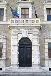 Main entrance to the Rectorate of the University of Pisa.