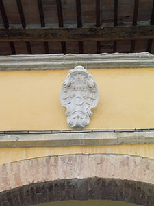 Coat of arms in the courtyard of the the United Hospitals of Santa Chiara, Pisa.
