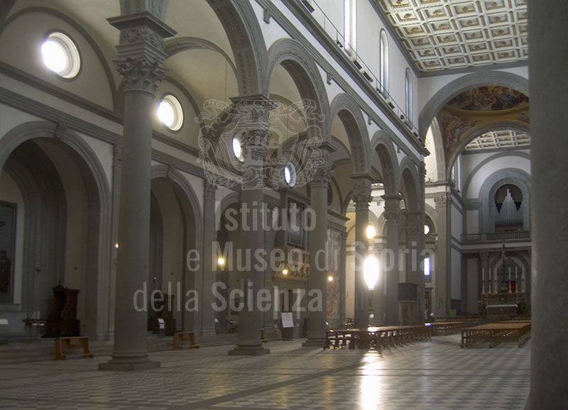 Interno della Basilica di San Lorenzo, Firenze.