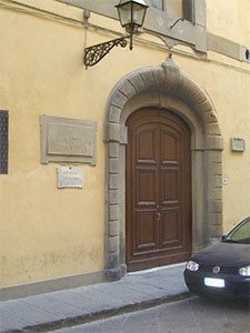 Main entrance to the Riccardiana Library, Florence.