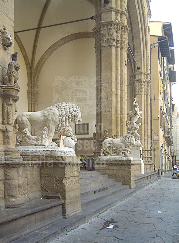 Exterior of the Loggia della Signoria, Florence.