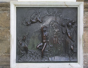 Bronze bas-relief, Loggia della Signoria, Florence.