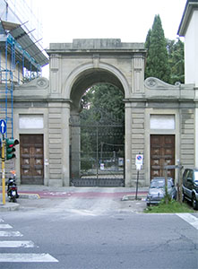 Piazzale Donatello entrance of the Gherardesca Garden, Florence.