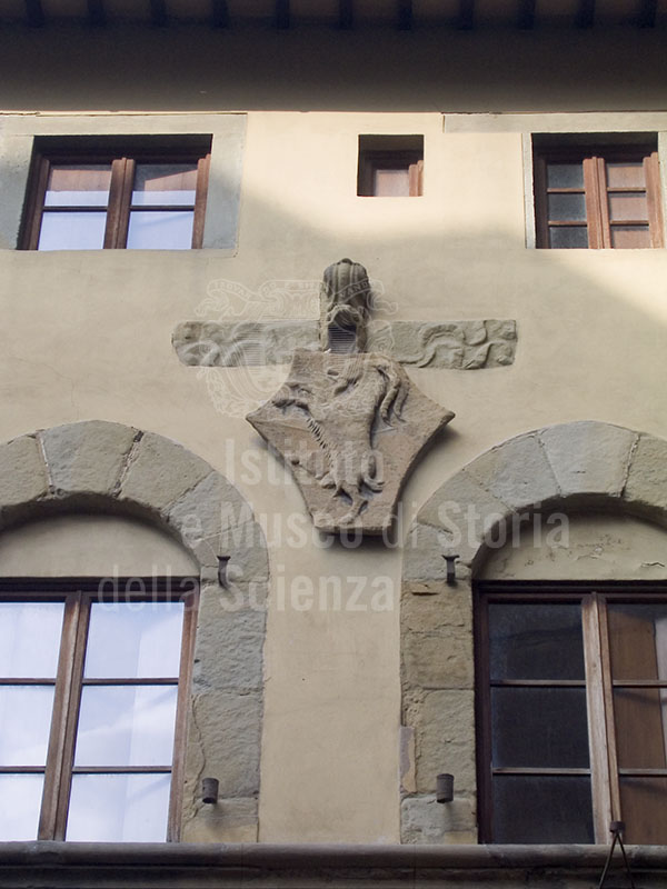 Coats of arms on the facade of the Academy of Drawing Arts, Florence.