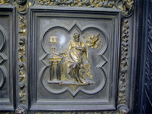 Bassorilievo della porta del Battistero, Firenze.
