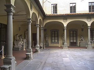 Courtyard of the of the Hospital of San Matteo, Florence.