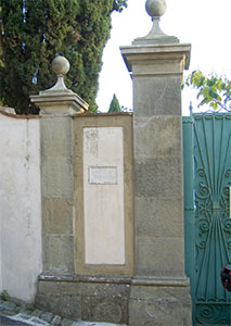 Entrance of Villa Medici in Fiesole.