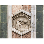 Copy of the panel of Astronomy on Giotto's Bell Tower, Florence.