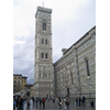 Giotto's Bell Tower in Florence, seen from Via dell'Oriuolo.