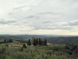 Panorama of the Medici Villa "La Ferdinanda" at Artimino (Carmignano).