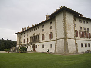 Facade of the Medici Villa "La Ferdinanda" at Artimino (Carmignano).