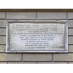 Plaque on Palazzo dal Pozzo Toscanelli, Florence.