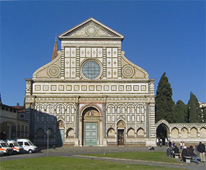 Facade of the Basilica of Santa Maria Novella, Florence.