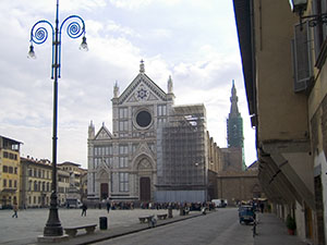 Facciata della Basilica di Santa Croce, Firenze.