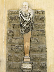 Statue on the facade of Palazzo Valori, formerly Palazzo Altoviti, Florence.