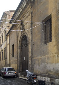 Ingresso della Biblioteca Comunale degl'Intronati, Siena.