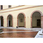 Il cortile del Rettorato dell'Universit di Siena.