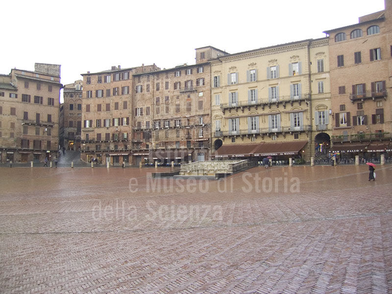 Fonte Gaia in Piazza del Campo, Siena.  The fountain is supplied by a tunnel called "maestro" for its importance, and built in the first half of the fourteenth century.