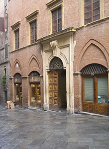 Entrance to the Library of the "Intronati", Siena.