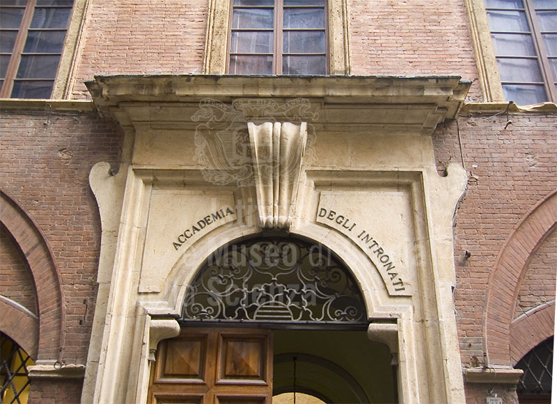 Main entrance to the Library of the "Intronati", Siena.
