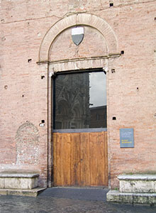 Entrance to Santa Maria della Scala, Siena.