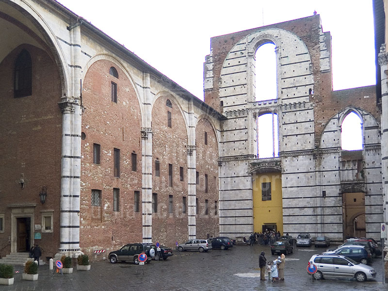 The never completed enlargement of the Cathedral of Siena.