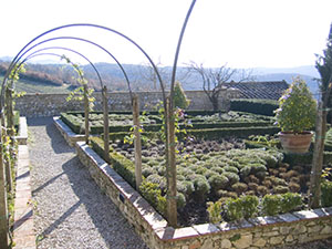 Little garden opposite Meleto Castle, Gaiole in Chianti.