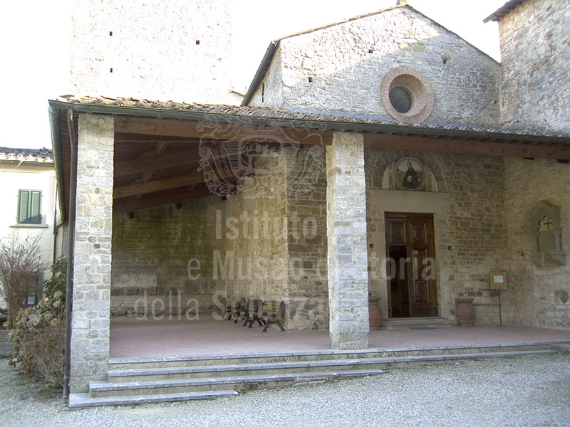 Facade of the Abbey of San Lorenzo in Coltibuono, Gaiole in Chianti.