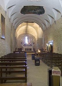 Interior of the Abbey of San Lorenzo at Coltibuono, Gaiole in Chianti.