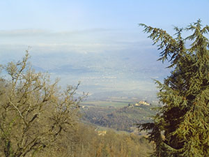 Panorama of the Chianti hills from Coltibuono.