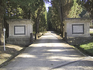 Ingresso al Parco del Castello di Brolio, Gaiole in Chianti.