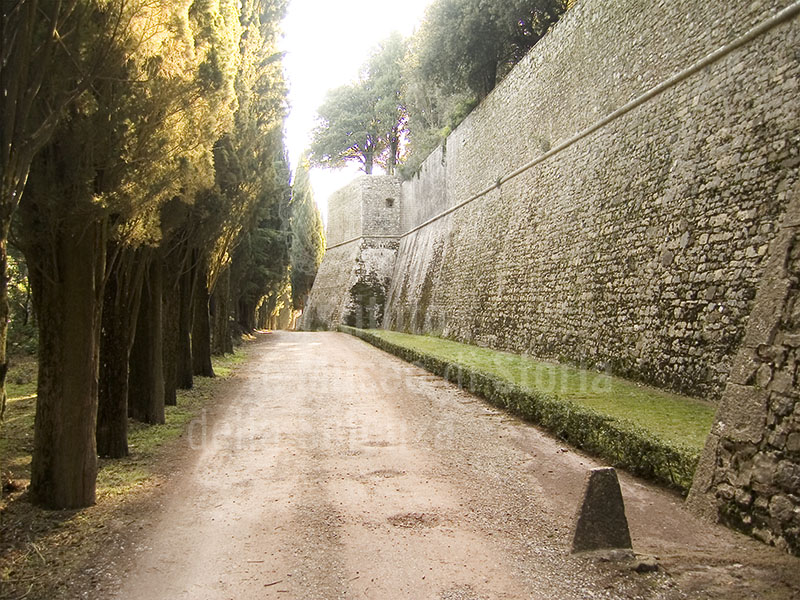 Le mura perimetrali del Castello di Brolio, Gaiole in Chianti.