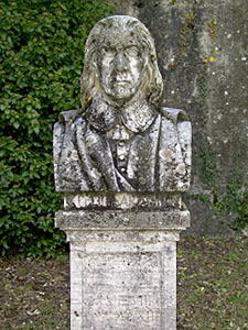 Bust of Celio Saracini in the Garden of Villa Chigi Saracini, Castelnuovo Berardenga.