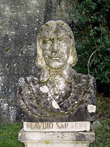 Bust of Claudio Saracini in the Garden of Villa Chigi Saracini, Castelnuovo Berardenga.