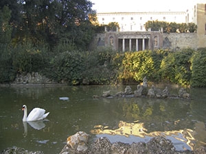 The pond in the Garden of Villa Chigi Saracini, Castelnuovo Berardenga.
