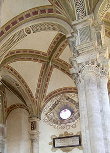 The vaults of the Cathedral of Pienza.
