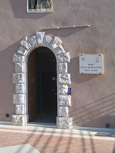 Entrance of the Archaeological Civic Museum of Water of Chianciano Terme.